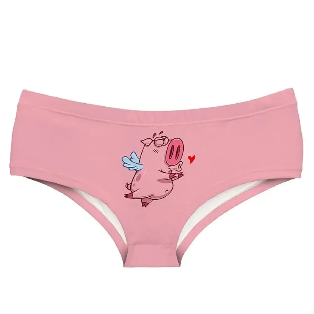 DeanFire Shut Up Kiss Me Cartoon Print Ladies Panties Super